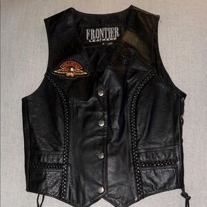 Black Leather Vest